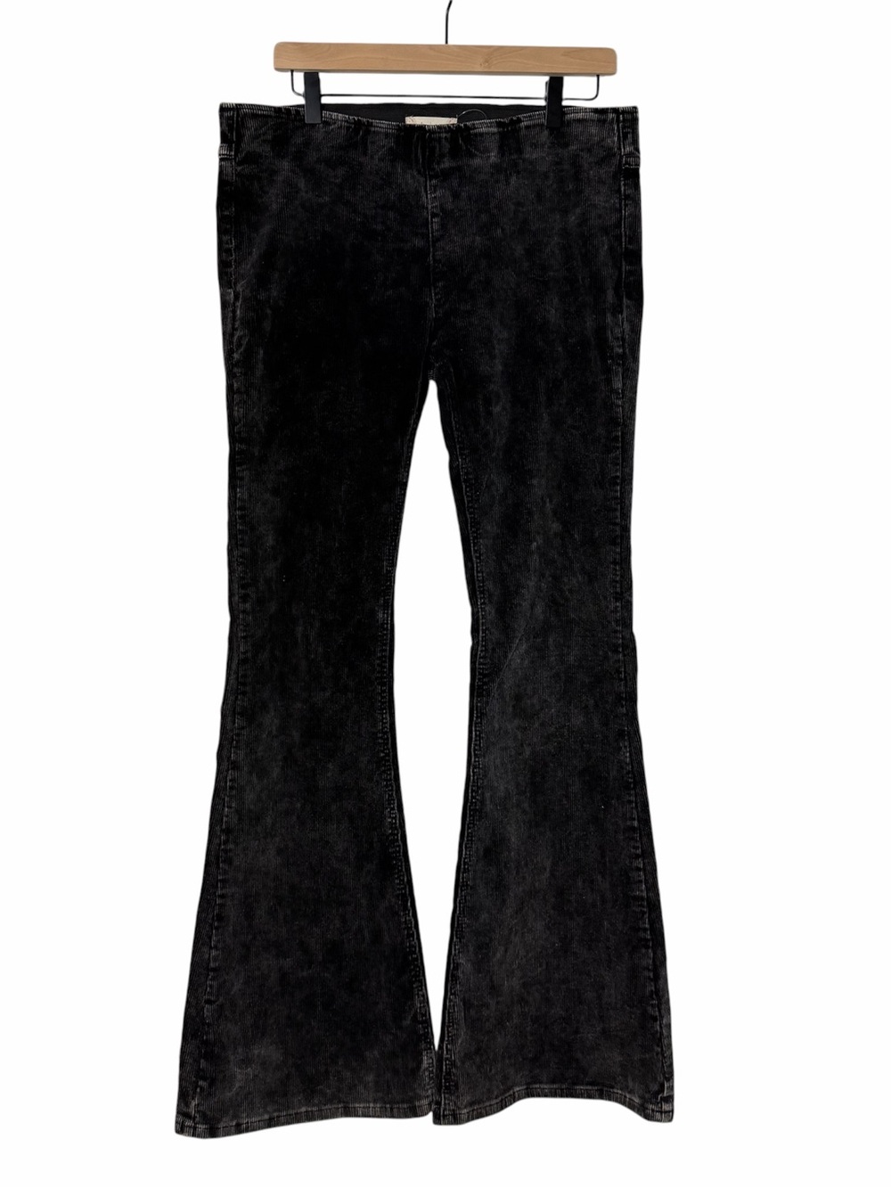 NWT Altar’d State Black Corduroy Flare Pull On Pants Size Large